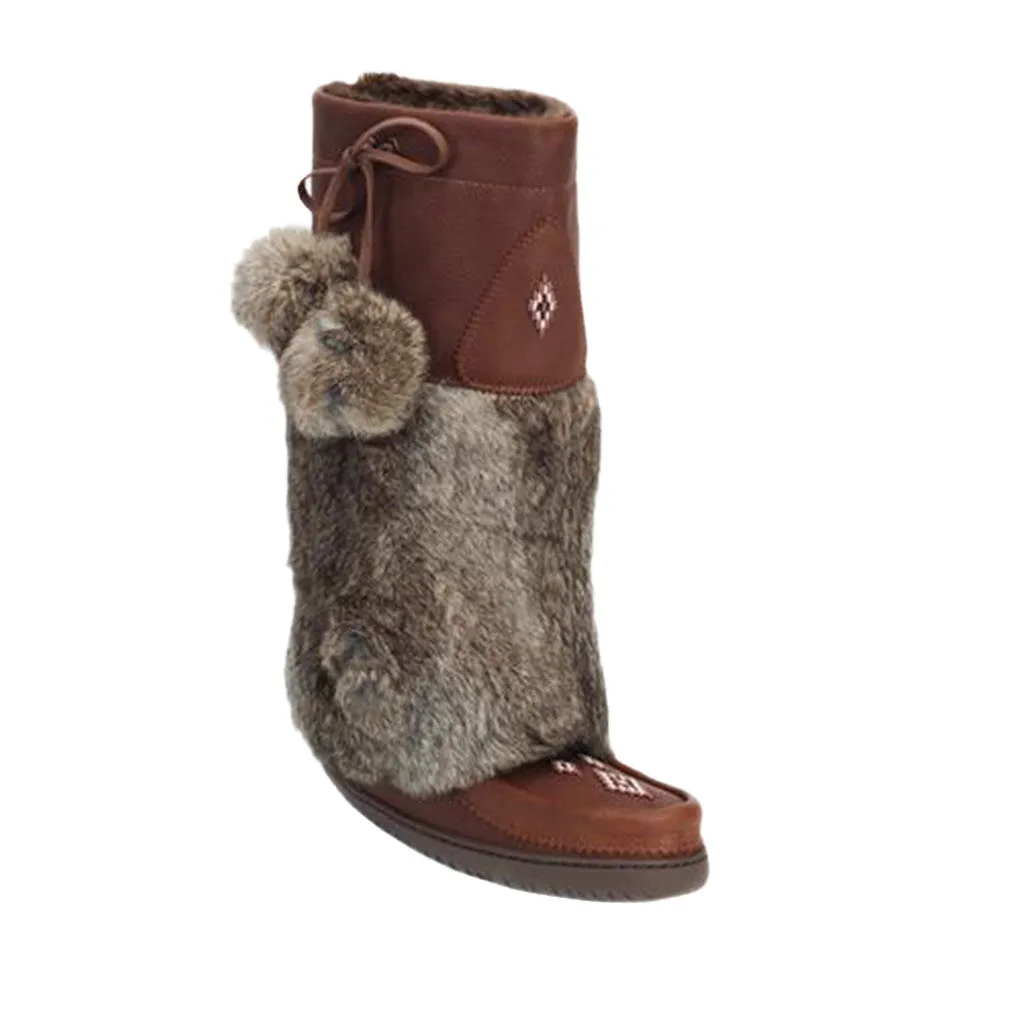 Manitobah Mukluks Womens Tall Grain Mukluk Vibram in Tobacco
