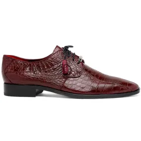 Marco Di Milano Fitipaldi Wine Alligator Derby Shoes