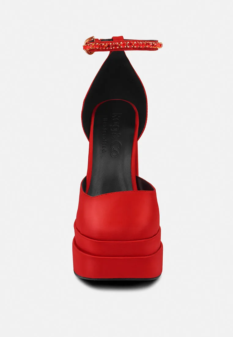 MARTINI Red Sky High Platform Sandals