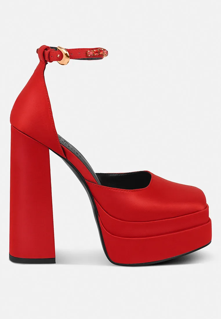 MARTINI Red Sky High Platform Sandals