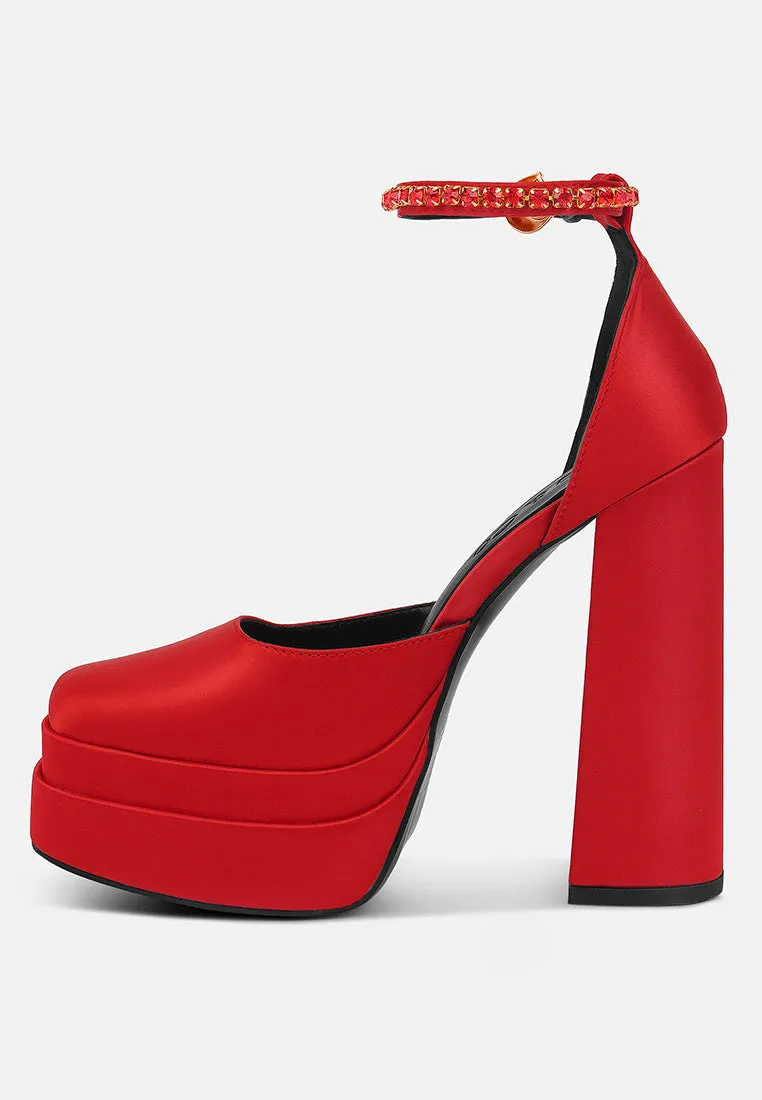 MARTINI Red Sky High Platform Sandals
