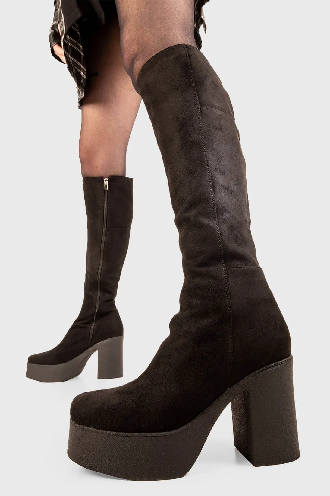Mundane Nights Knee High Platform Boots