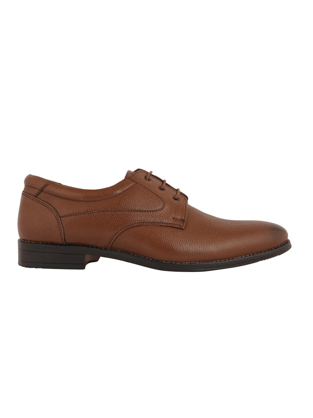 Pelle Albero Brown Formal Lace Up Derby For Men
