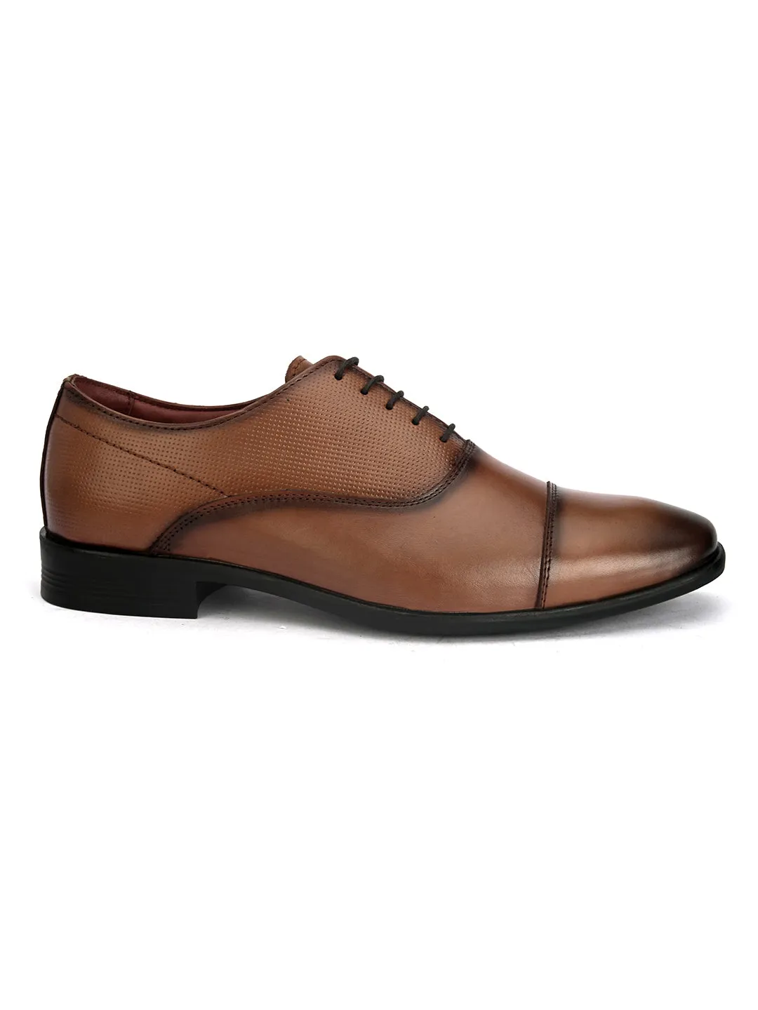 Pelle Albero Cognac Formal Derby For Men