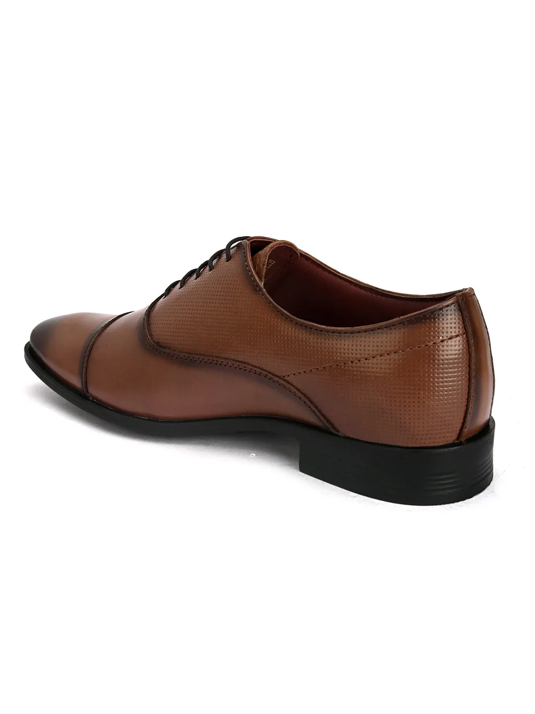 Pelle Albero Cognac Formal Derby For Men