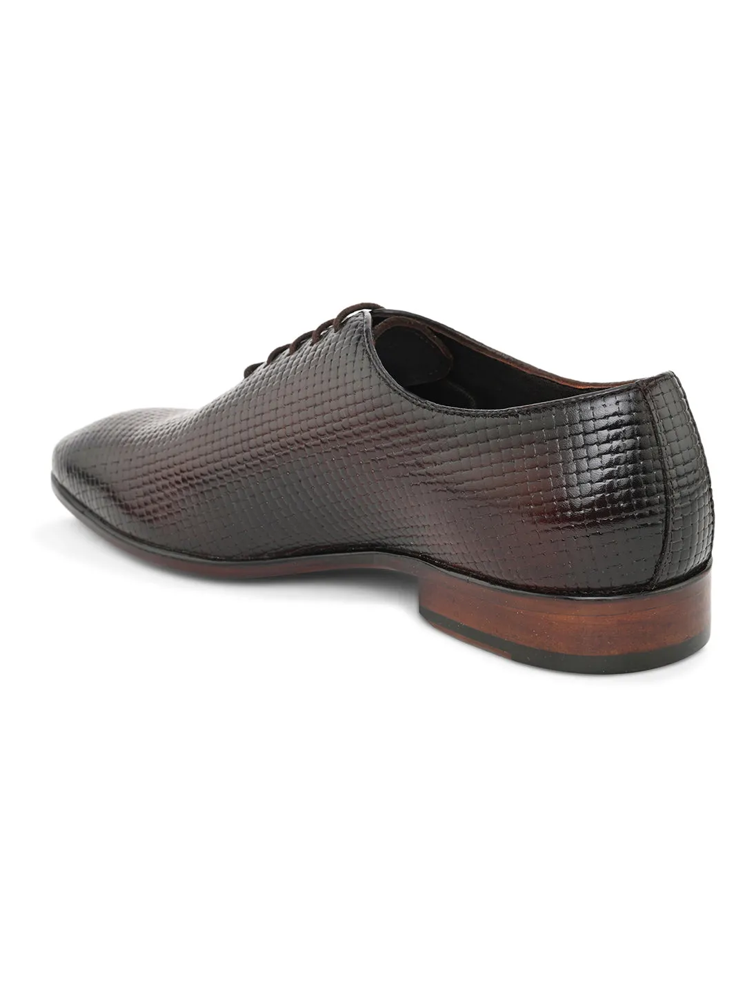 Pelle Albero Designer Brown Single Leather Derby