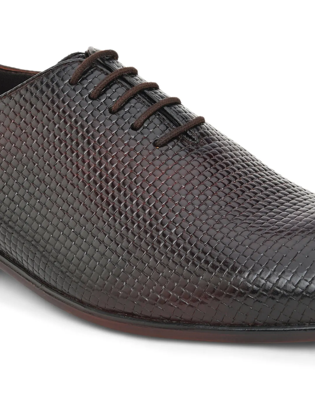 Pelle Albero Designer Brown Single Leather Derby