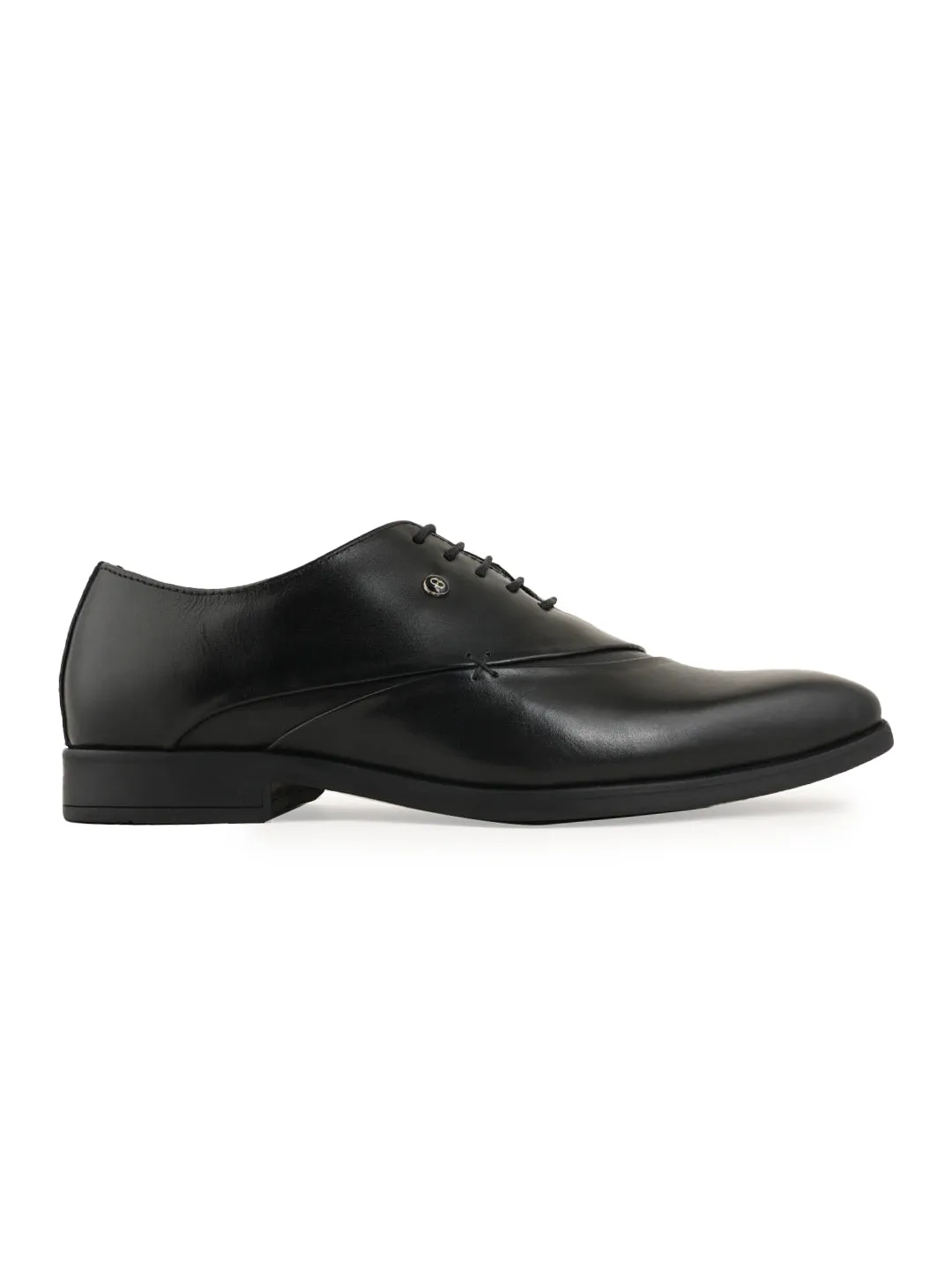 Pelle Albero Designer Formal Leather Black Derby