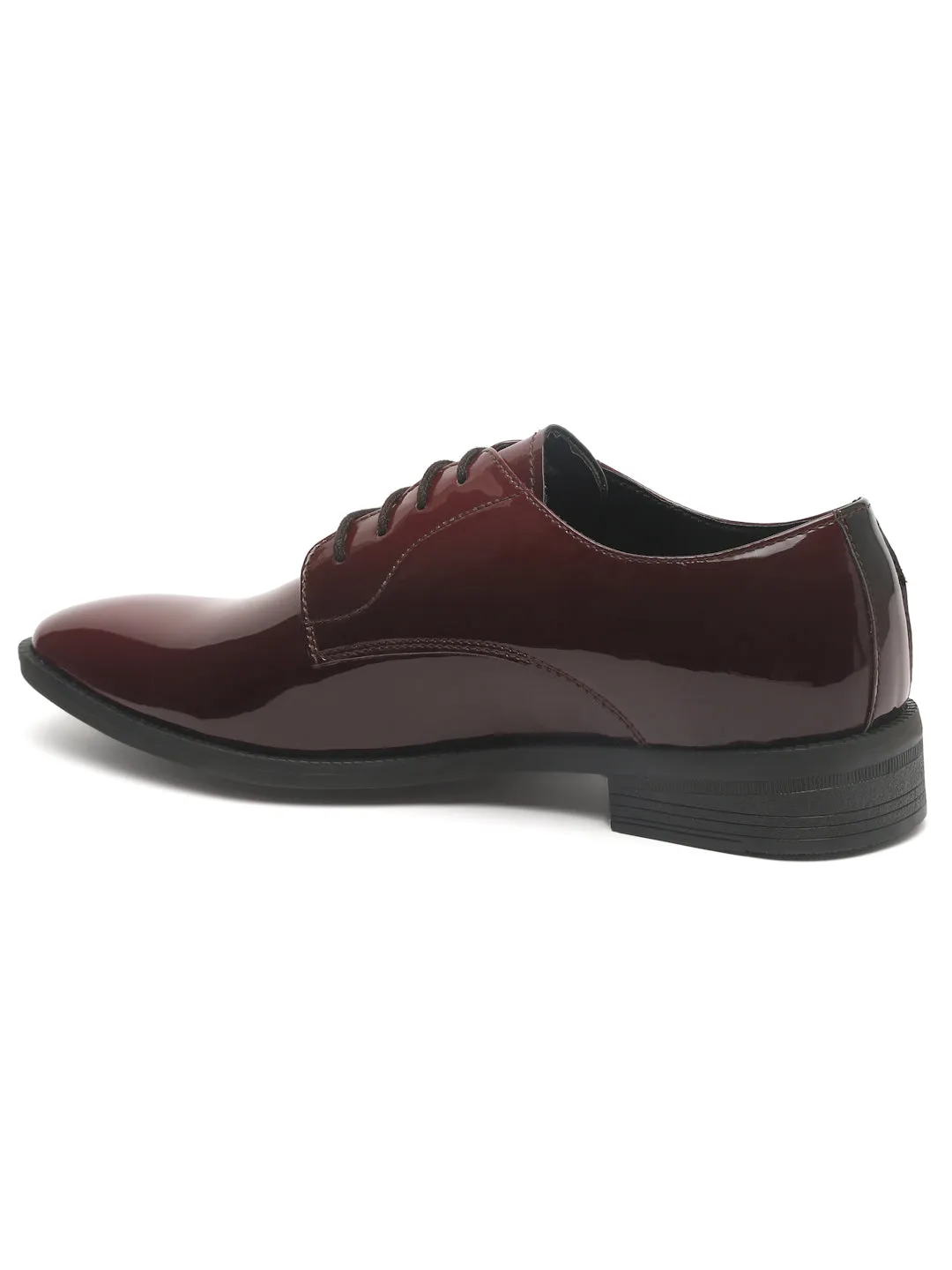 Pelle Albero Maroon Mens Formal Shoes