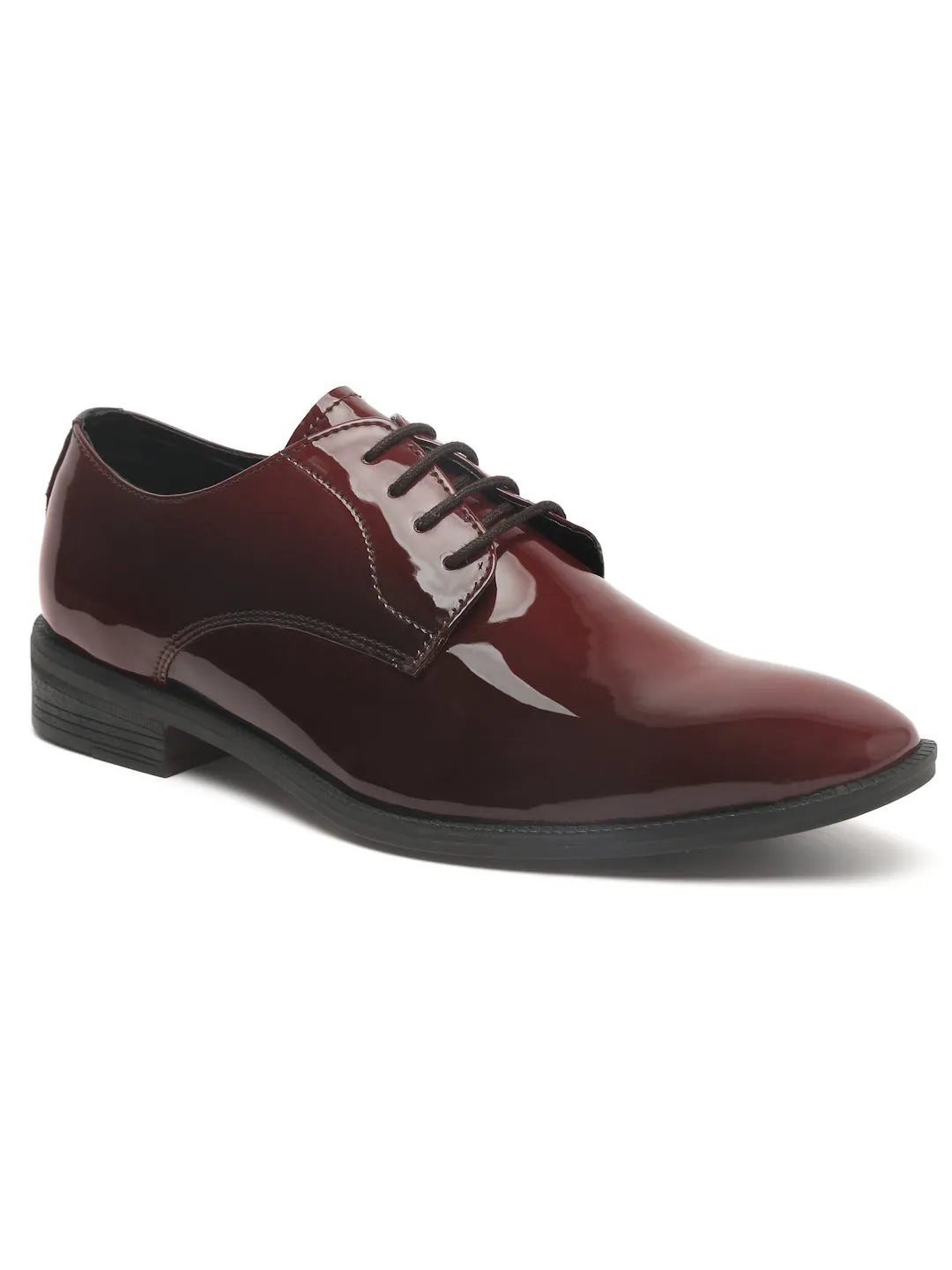 Pelle Albero Maroon Mens Formal Shoes