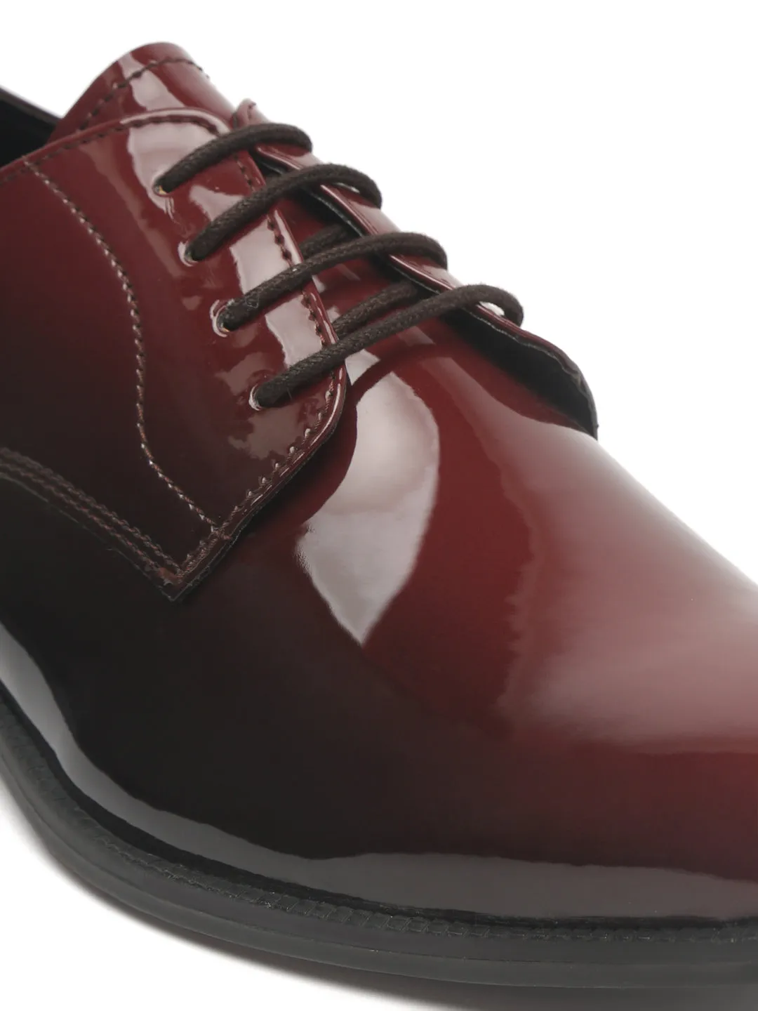 Pelle Albero Maroon Mens Formal Shoes