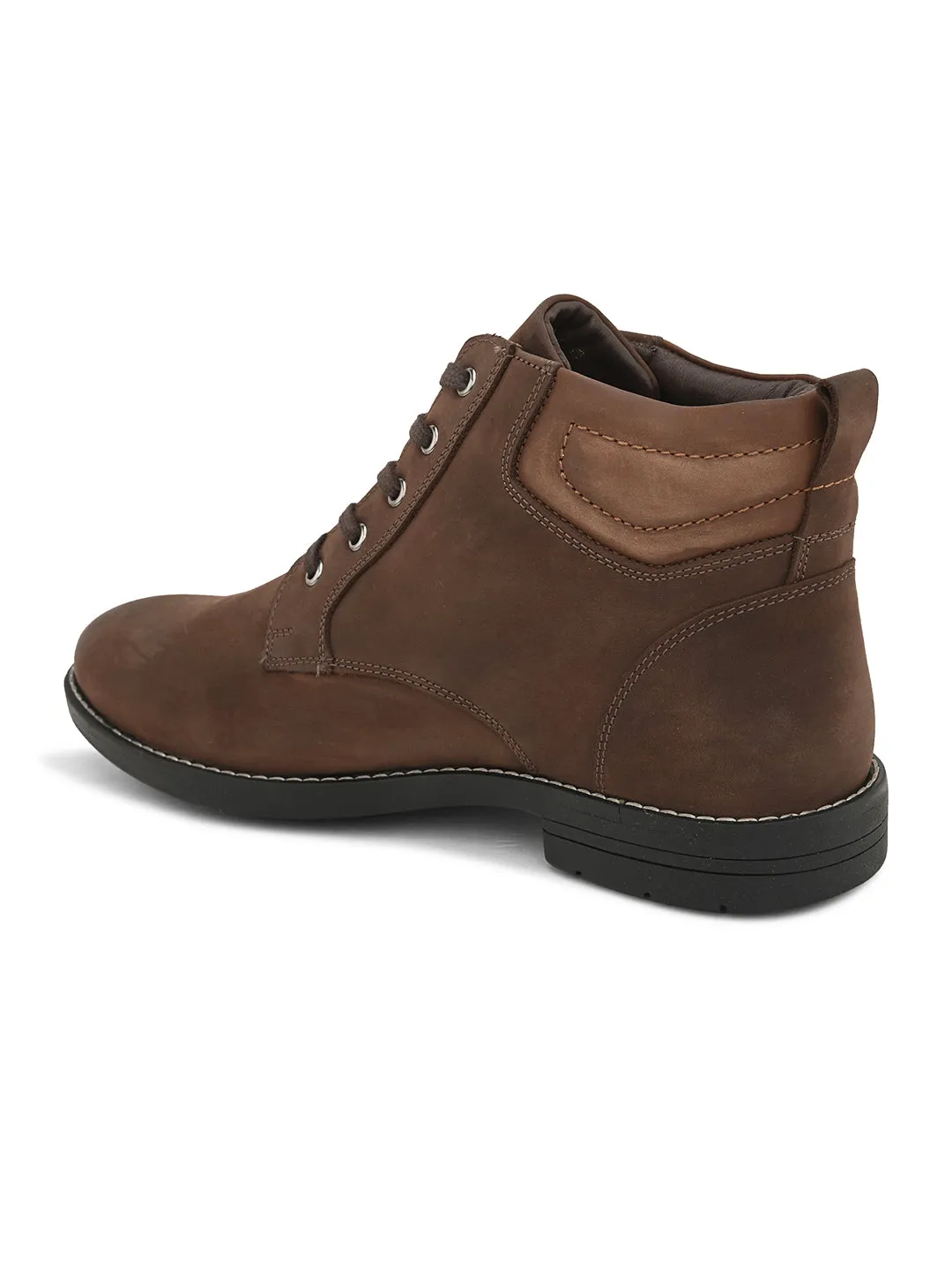 Pelle Albero Men Brown Solid Leather Formal Boots