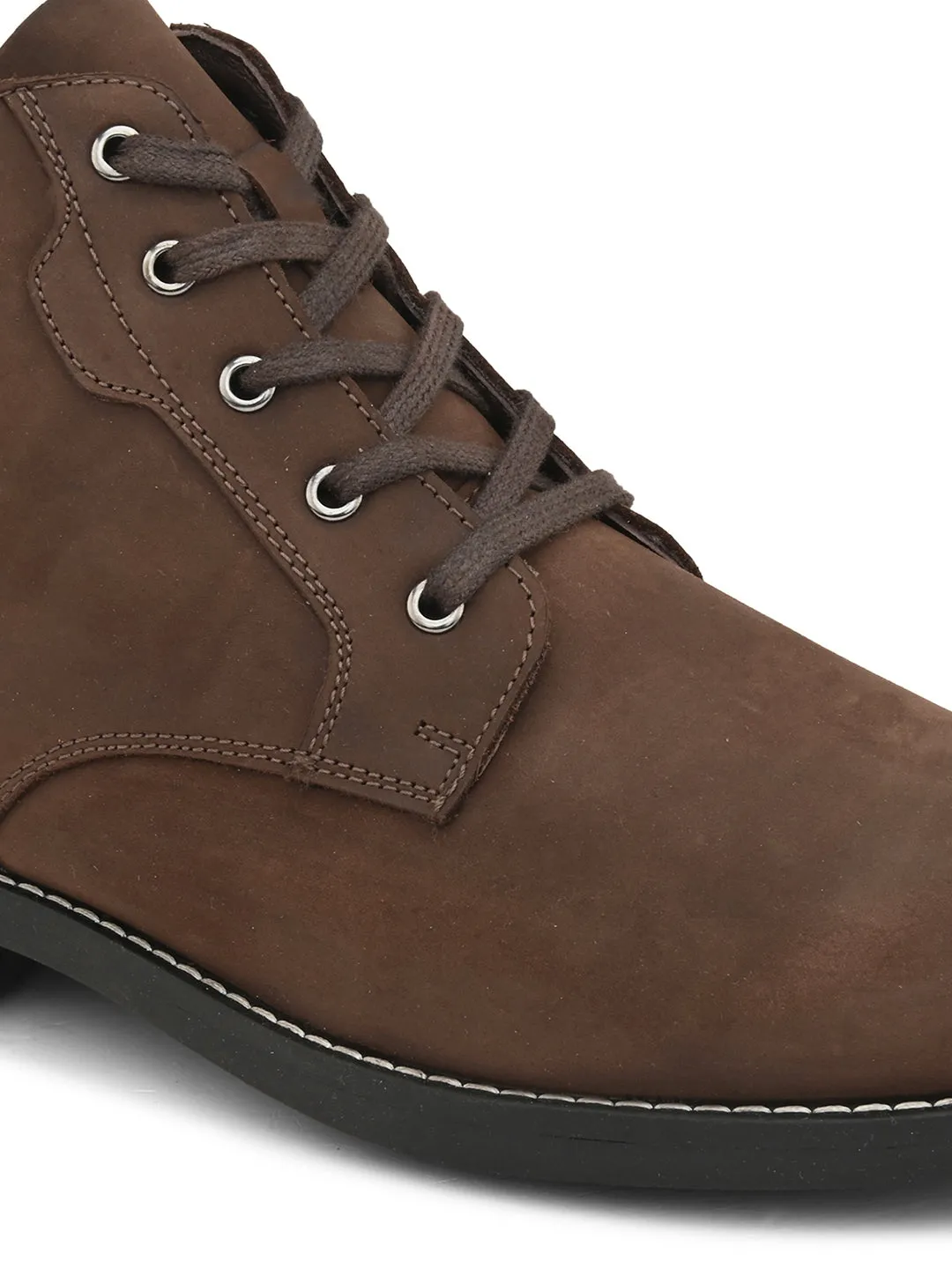 Pelle Albero Men Brown Solid Leather Formal Boots