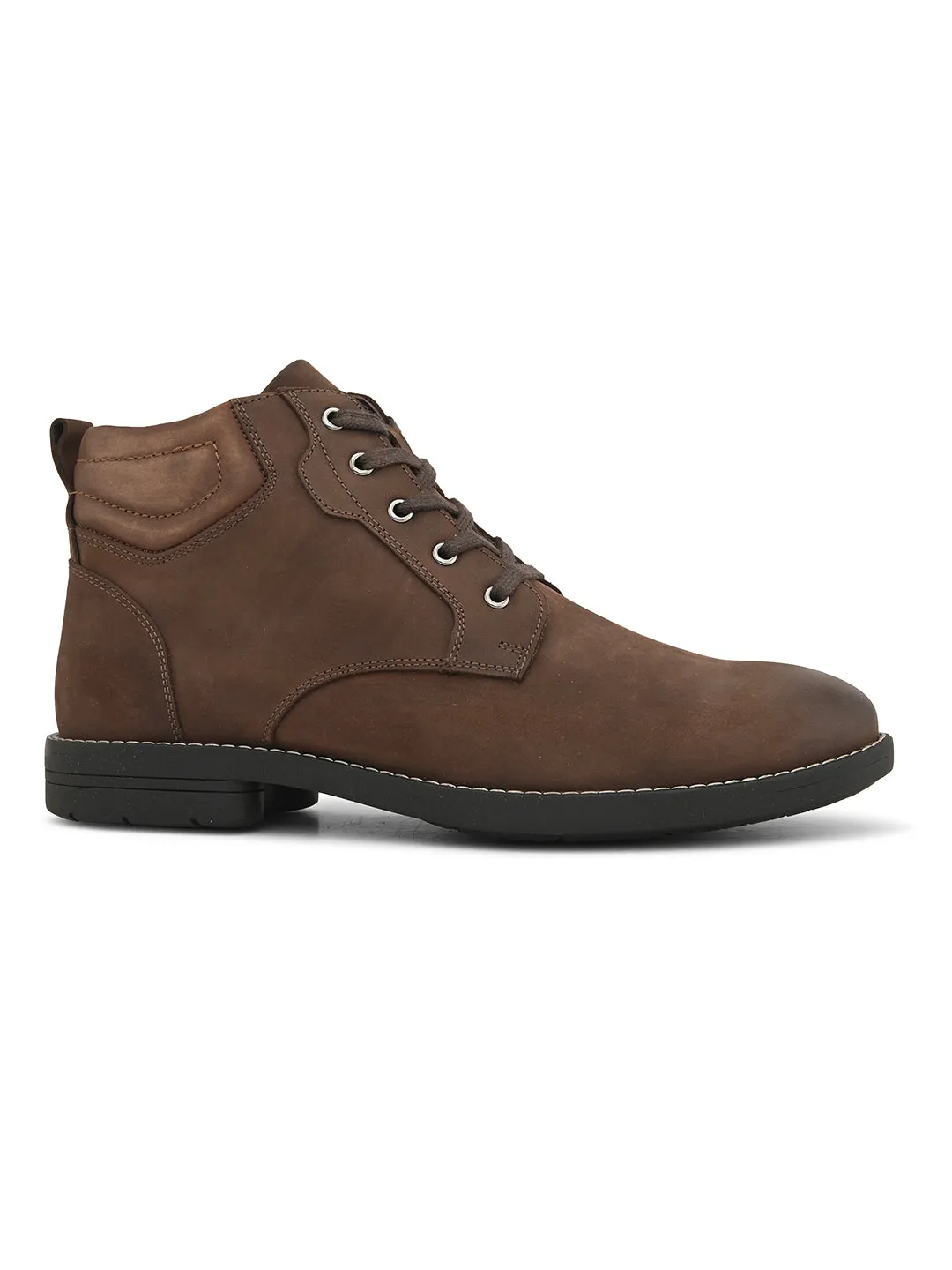 Pelle Albero Men Brown Solid Leather Formal Boots