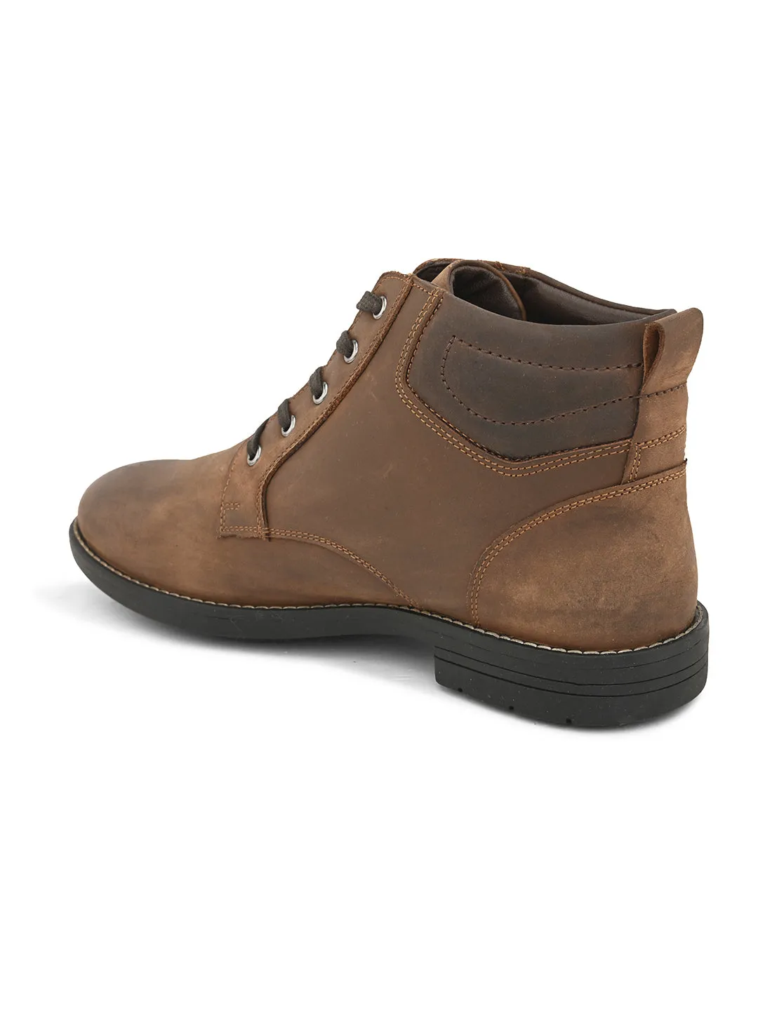 Pelle Albero Men Tan Solid Leather Formal Boots