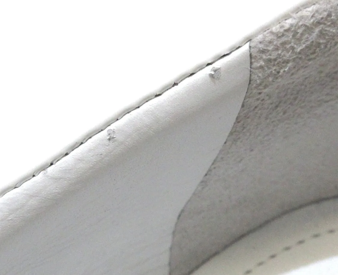 Prada leather white loafers