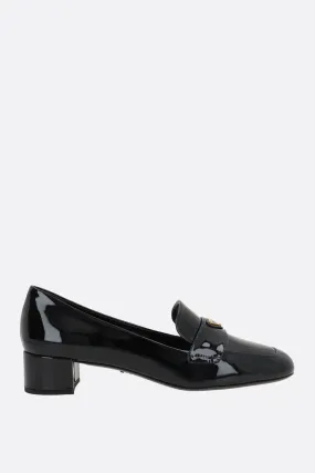 Round-Toe Patent Leather Loafers