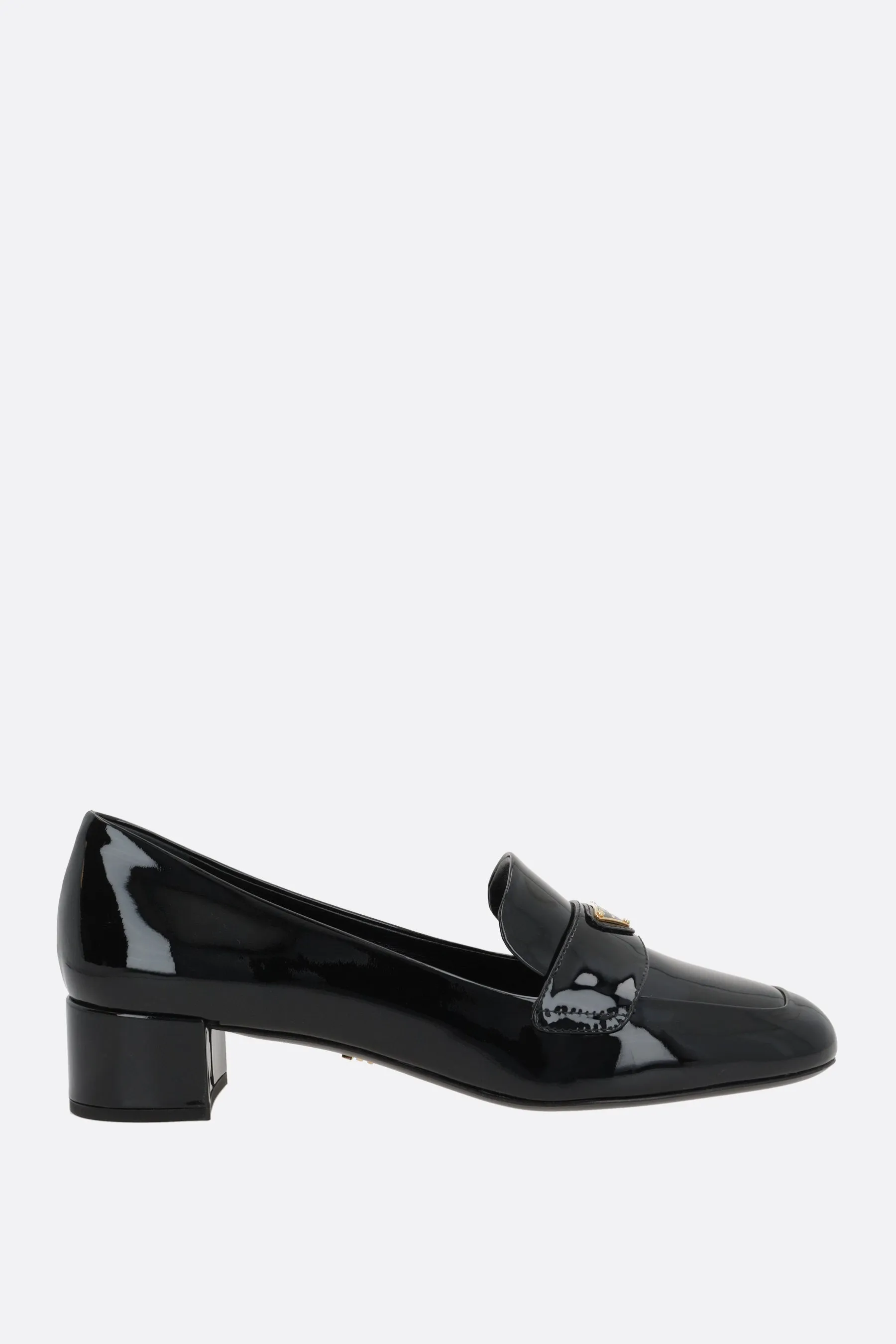 Round-Toe Patent Leather Loafers