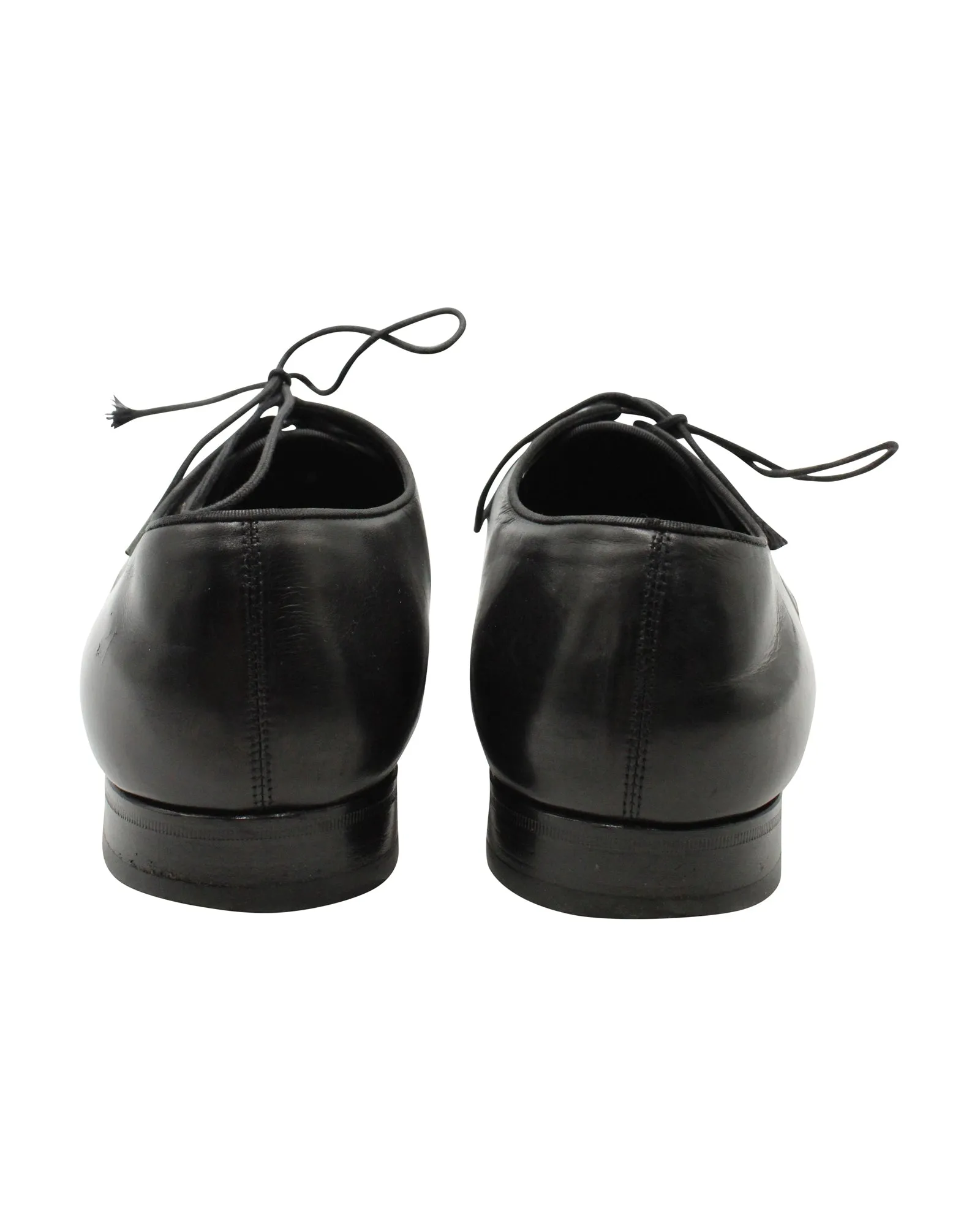 Saint Laurent Lace Up Oxfords in Black Leather