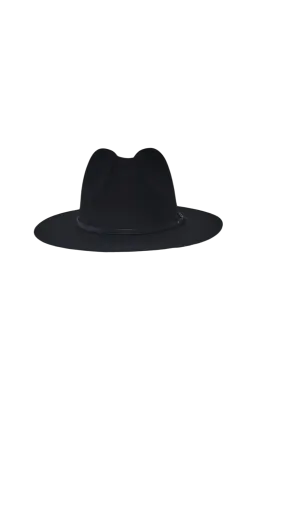 SOLID BLACK FEDORA