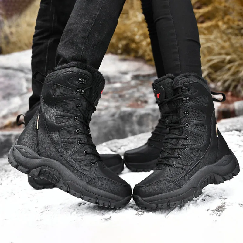 Super Warm Lace-up Plush Winter Snow Boots for Women