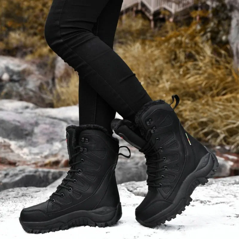 Super Warm Lace-up Plush Winter Snow Boots for Women