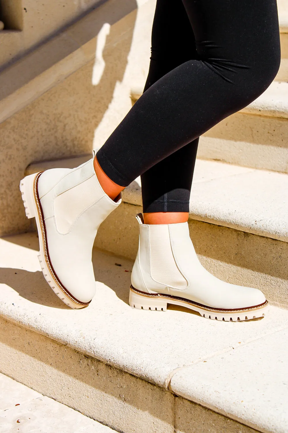 The Remi Ankle Boot - Cream