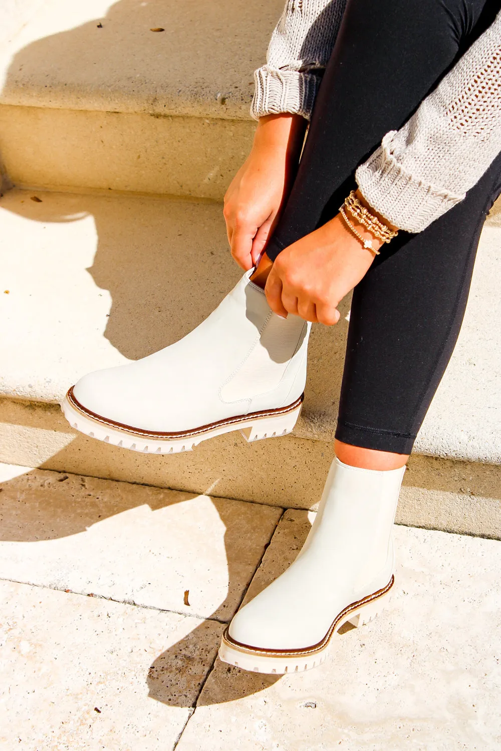 The Remi Ankle Boot - Cream