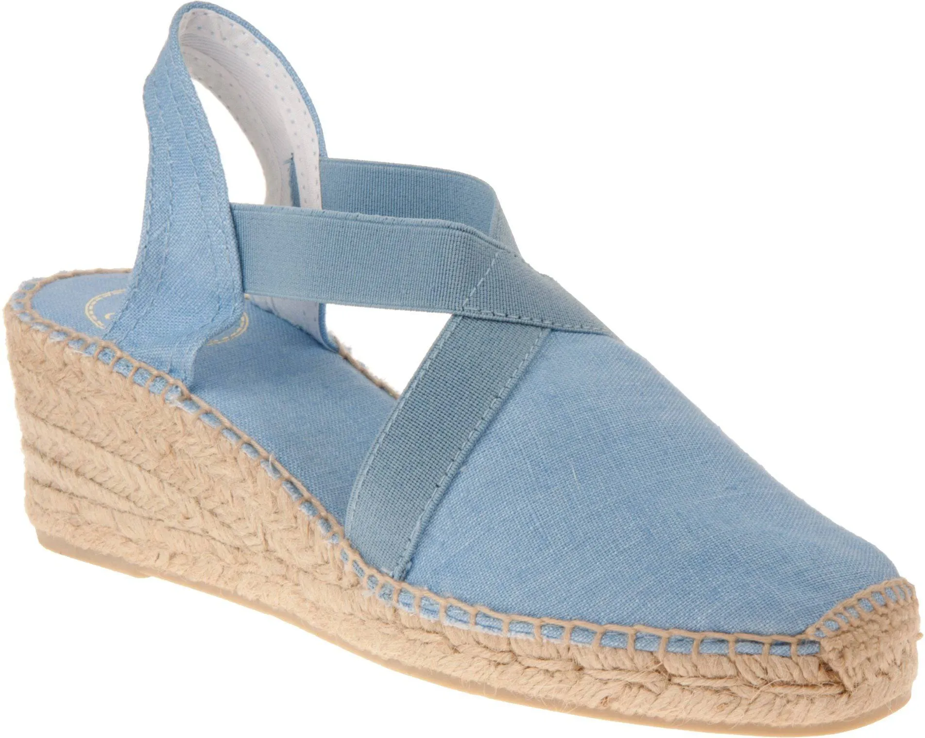 Toni Pons Ter Vegan Closed Toe Linen Wedge Espadrille