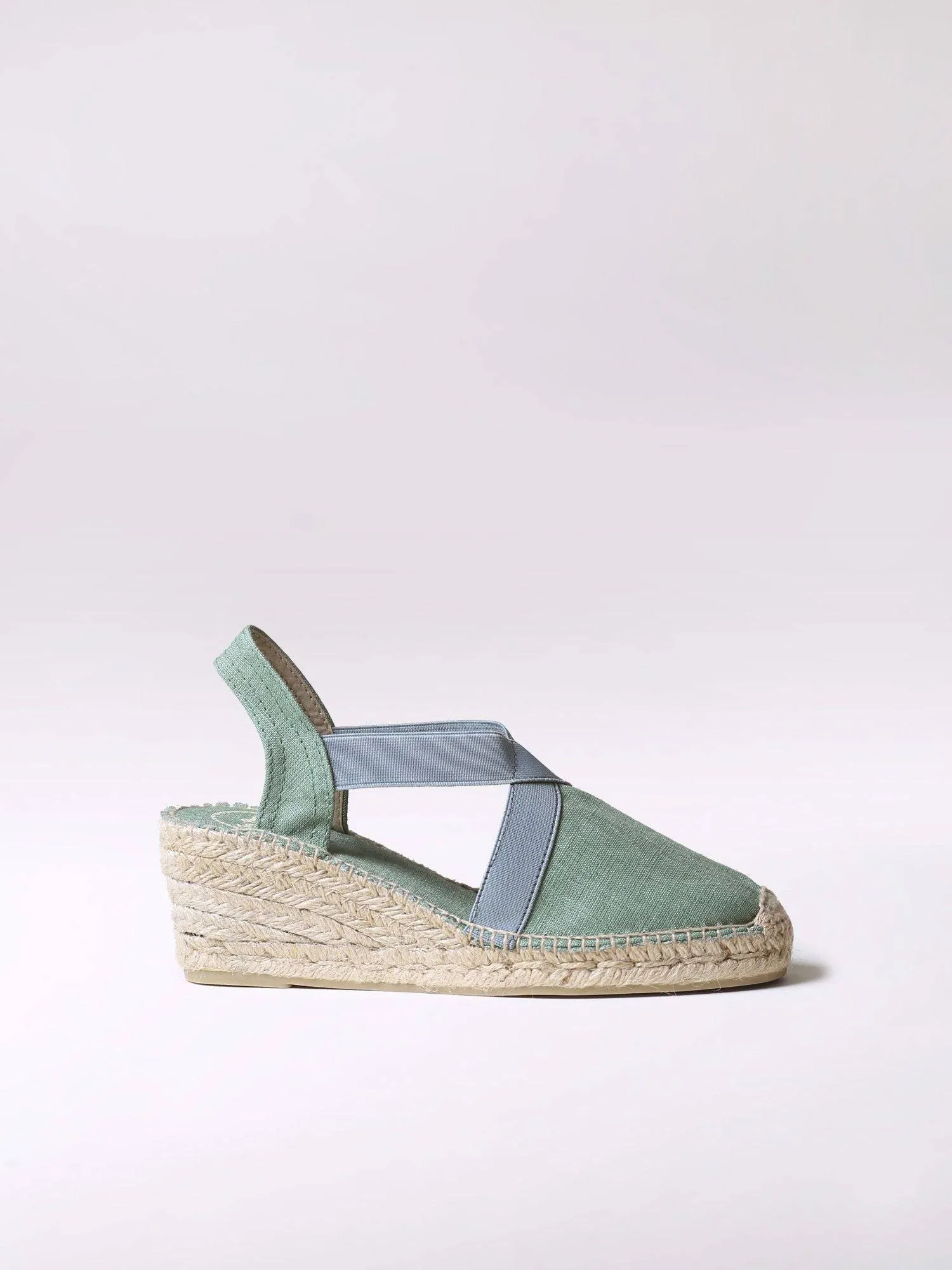 Toni Pons Ter Vegan Closed Toe Linen Wedge Espadrille