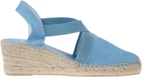 Toni Pons Ter Vegan Closed Toe Linen Wedge Espadrille