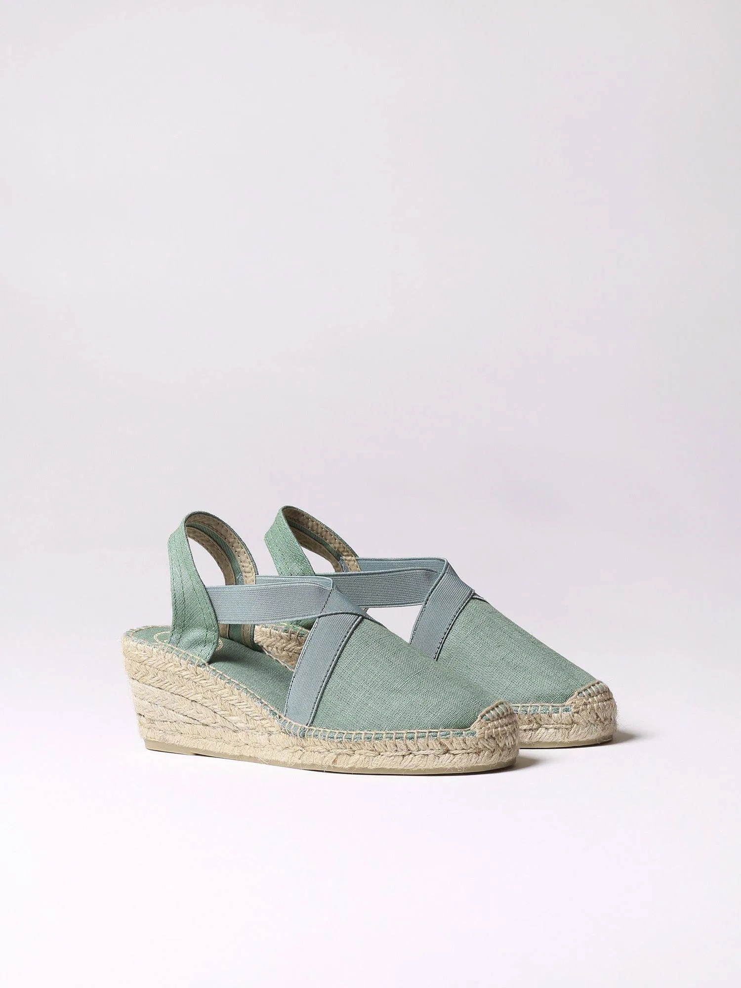 Toni Pons Ter Vegan Closed Toe Linen Wedge Espadrille