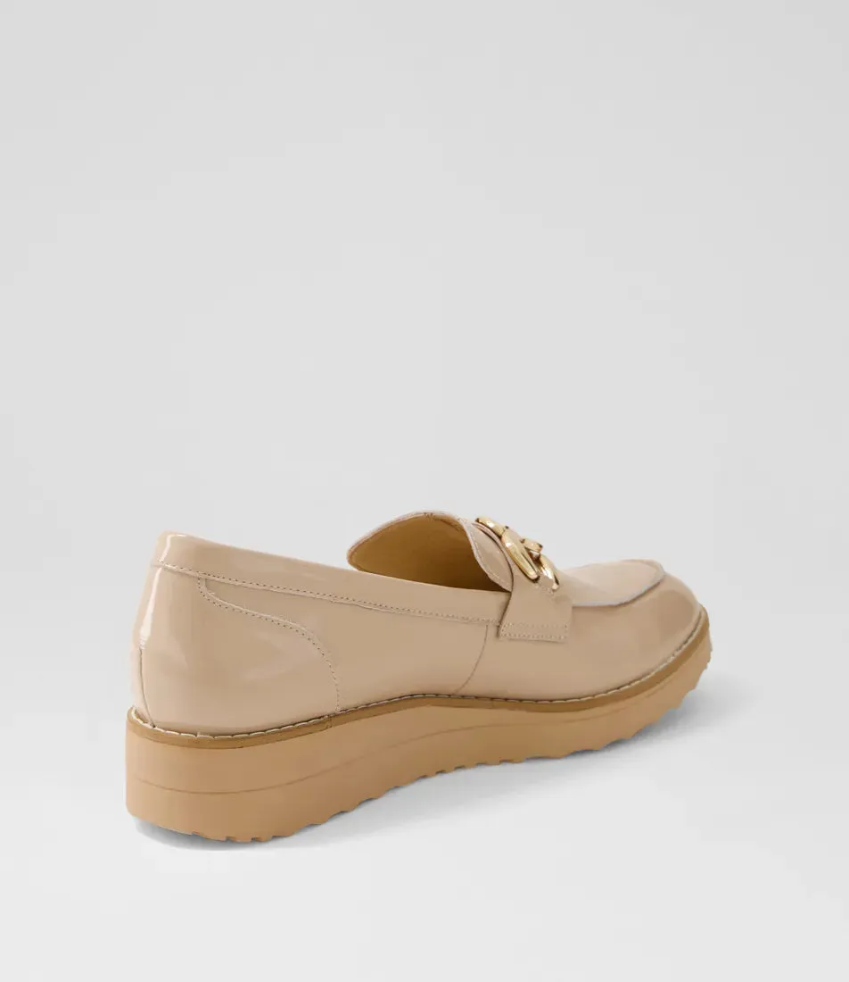 Top End 'Ozama Loafer' - Cafe Patent Nude Sole