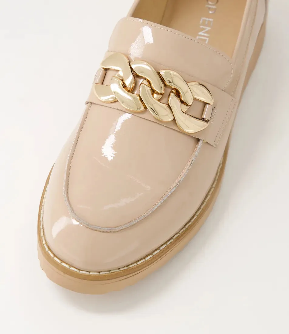 Top End 'Ozama Loafer' - Cafe Patent Nude Sole