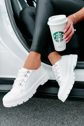 Walk It Off Canvas Lug Sneakers (White)