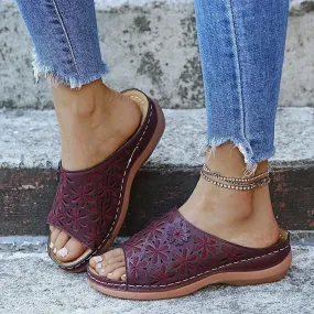Women's Leather Soft Orthopedic Walking Sandals