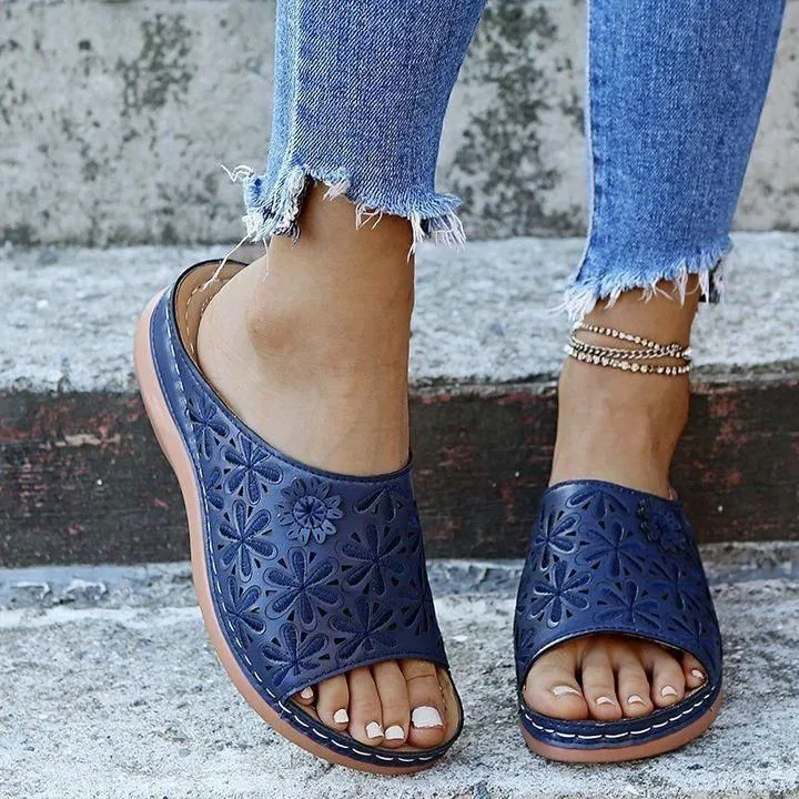 Women's Leather Soft Orthopedic Walking Sandals