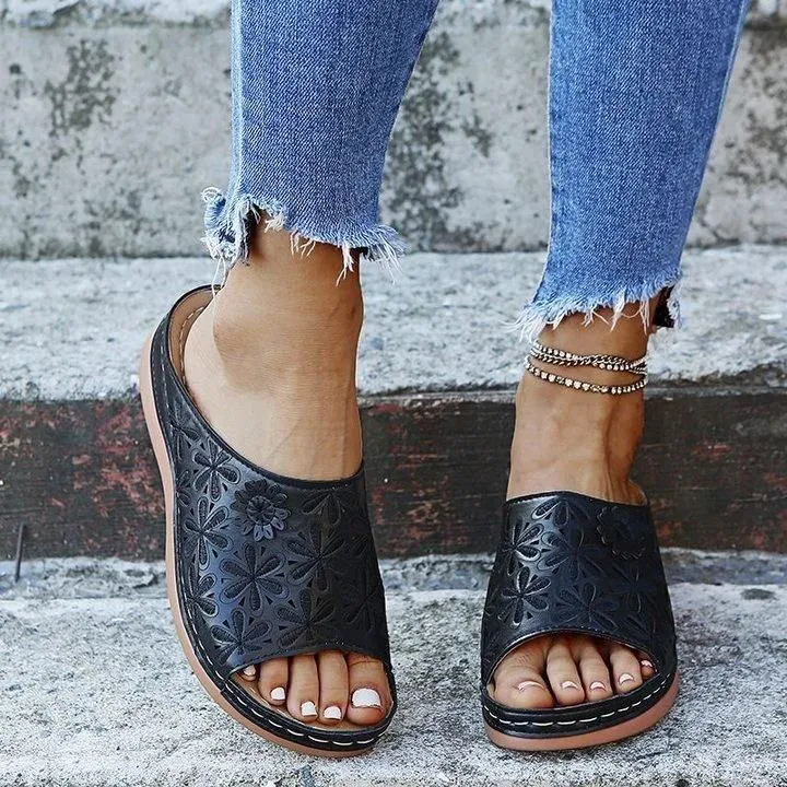 Women's Leather Soft Orthopedic Walking Sandals